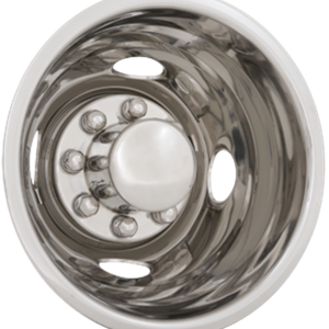 Phoenix USA Wheel Simulator, Uniliner, Fits 16 Inch 8 Lug Dual Wheels, Polished, Stainless Steel, Bolt-On, Does Not Fit Aluminum Wheels – SLU168