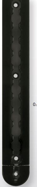 Phoenix USA Tie Down Track End Cap, Use with Tow-Rax Tie Down Tracks Aluminum O-Series Domed Profile, Plastic, Black, Single – SPDE
