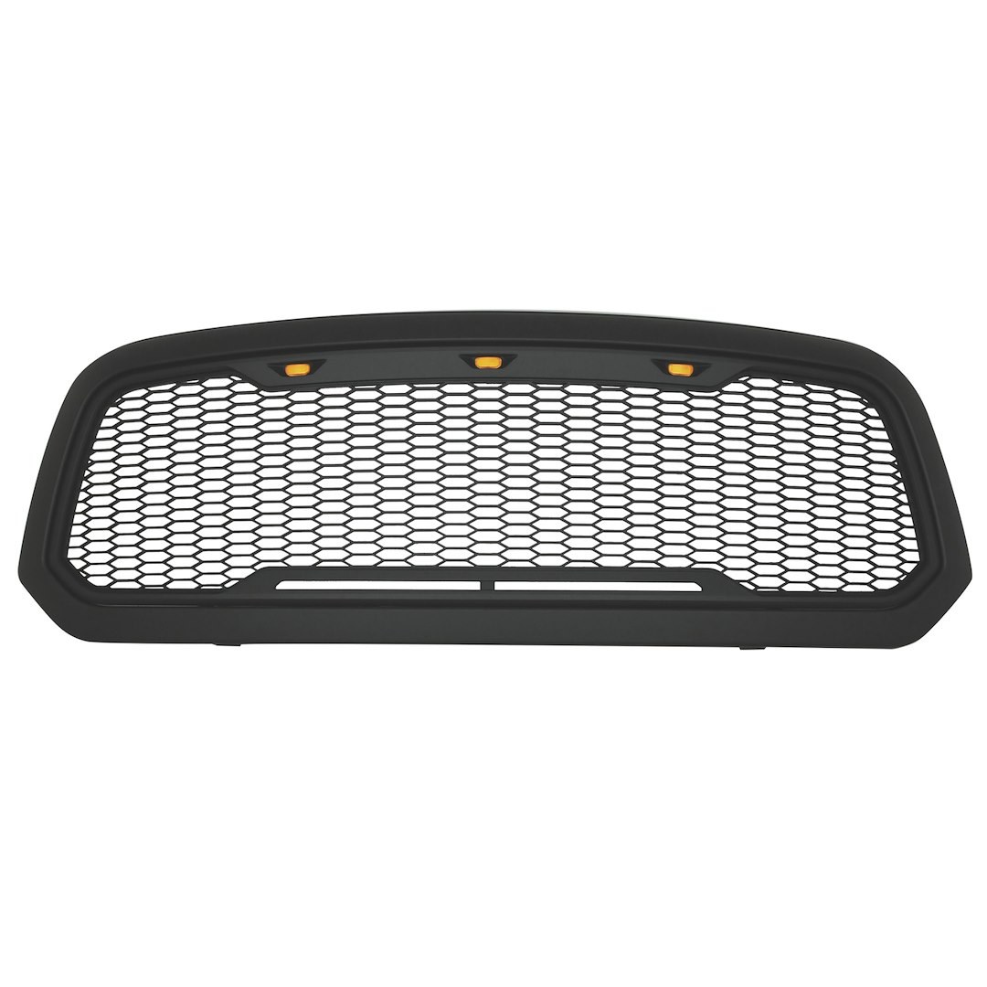 Paramount Grille, Impulse ™, Honeycomb, With LED Lights, Without Emblem Cutout, ABS, Matte Black, With Wiring Harness – 41-0183MB