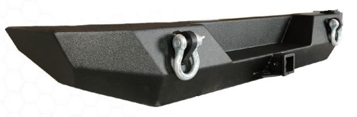 Paramount Bumper, One Piece Design, With D-Rings, With 2 Inch Hitch Receiver, With Tire Carrier Connected to Tailgate – 51-0395