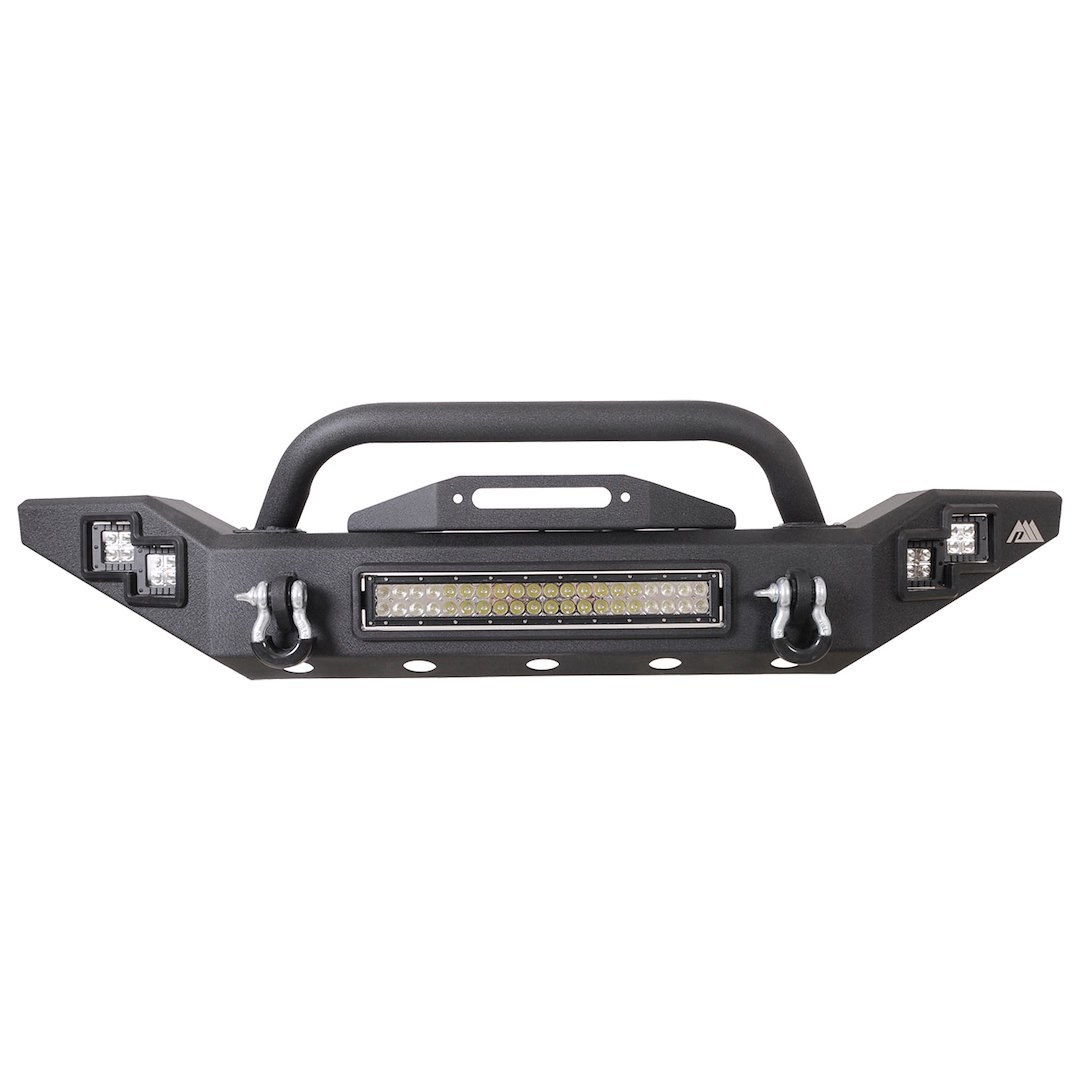Paramount Bumper, One Piece Design, Direct-Fit, Without Grille Guard, With Integrated Winch Mount, With D-Ring Mounts and D-Rings – 51-8062