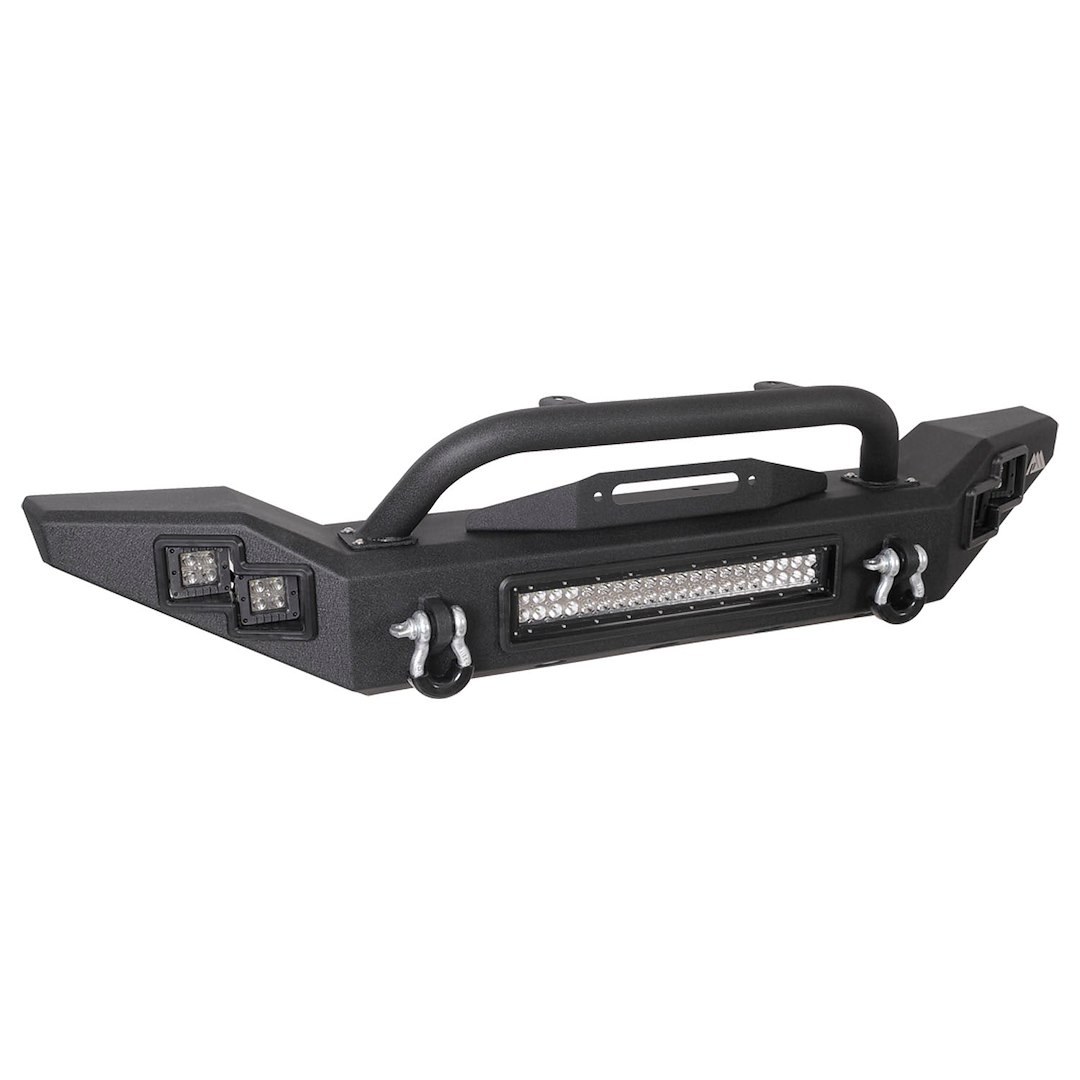 Paramount Bumper, One Piece Design, Direct-Fit, Without Grille Guard, With Integrated Winch Mount, With D-Ring Mounts and D-Rings – 51-8062