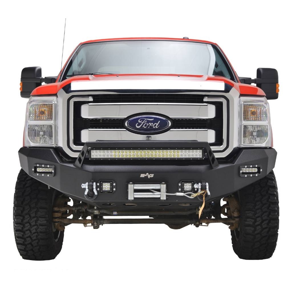 Paramount Bumper, One Piece Design, Tubular, Direct-Fit, Mounting Hardware Included, Without Pre Runner Hoop, With External Winch Mount – 57-0114