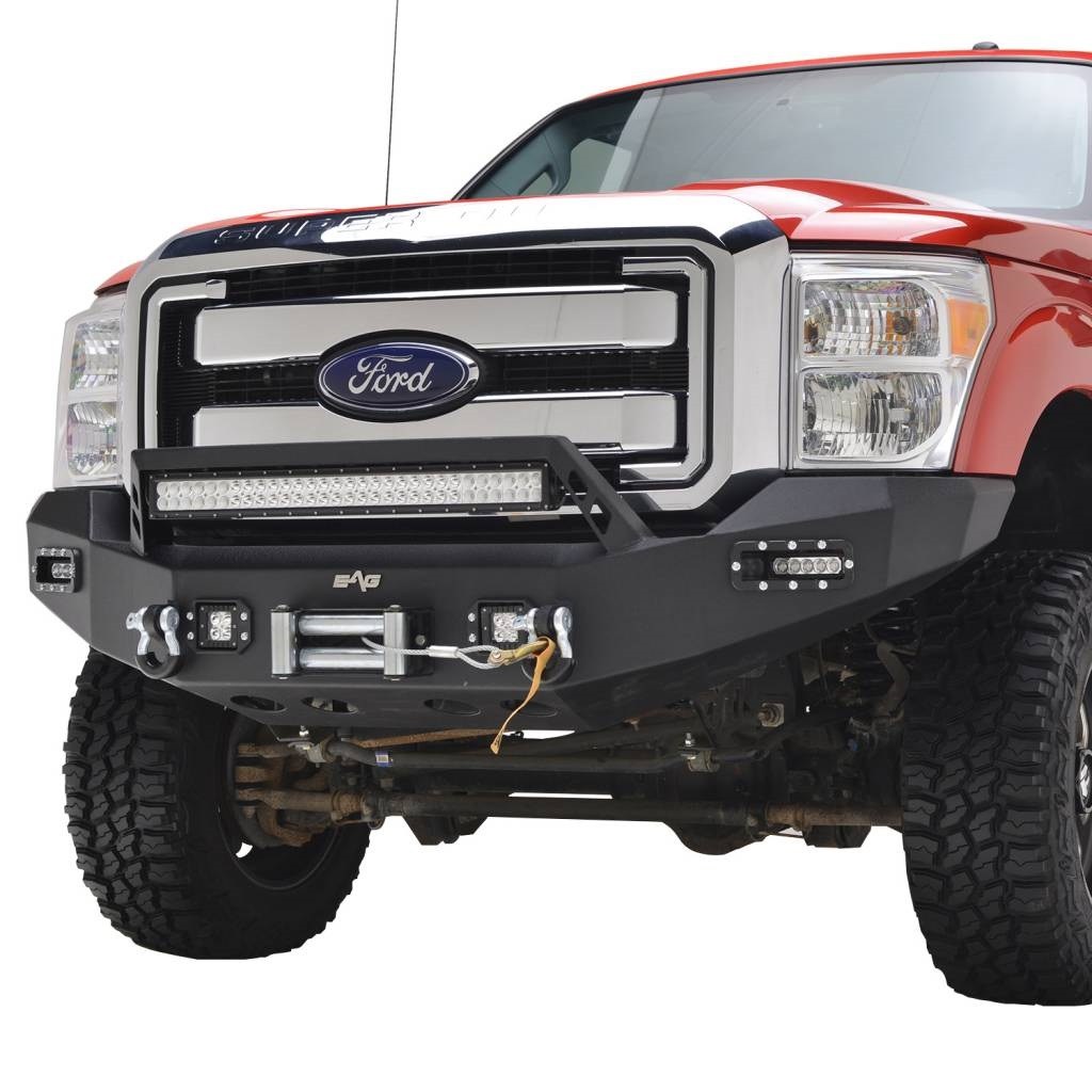 Paramount Bumper, One Piece Design, Tubular, Direct-Fit, Mounting Hardware Included, Without Pre Runner Hoop, With External Winch Mount – 57-0114