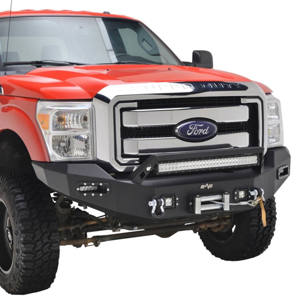 Paramount Bumper, One Piece Design, Tubular, Direct-Fit, Mounting Hardware Included, Without Pre Runner Hoop, With External Winch Mount – 57-0114