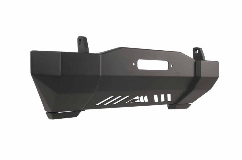 Paramount Bumper, Without Grille Guard, With Internal Winch Mount, Without Light Cutouts, Powder Coated Black Steel – 81-20303