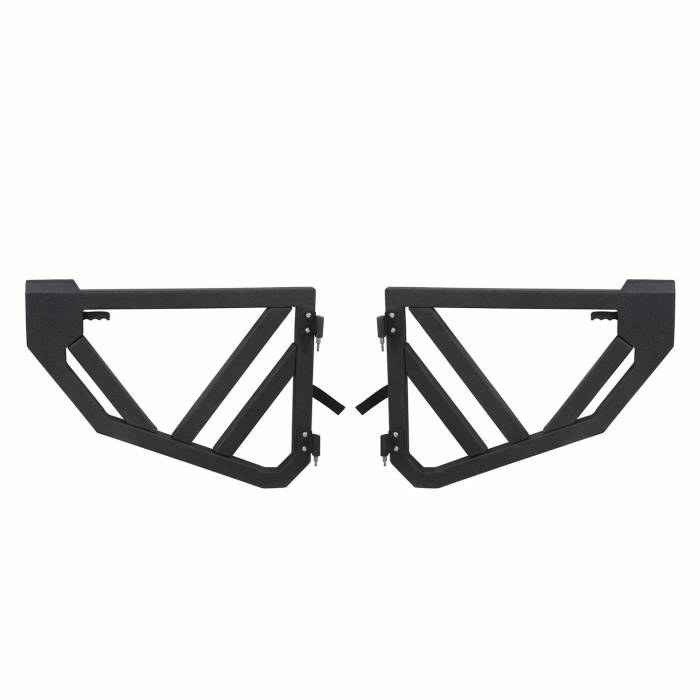 Paramount Door, Tubular Lower Half Door, With Latch Handle, Painted, Black, Steel, Set of 2 – 81-20902