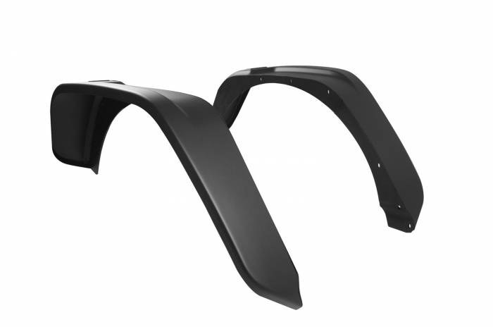 Paramount Fender Flare, Hydro Series, Smooth Style, Textured Powder Coated, Black, Steel, Set of 2 – 81-21106
