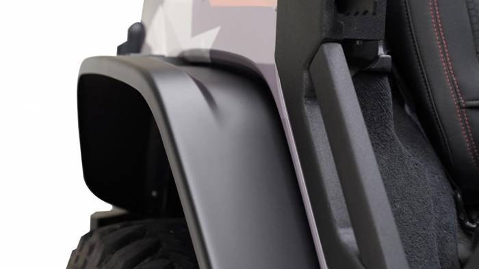Paramount Fender Flare, Hydro Series, Smooth Style, Textured Powder Coated, Black, Steel, Set of 2 – 81-21106