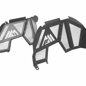 Paramount Fender Well Liner, Fine Textured Powder Coated, Black, Aluminum with Stainless Steel Mesh, Set of 2 – 81-21200