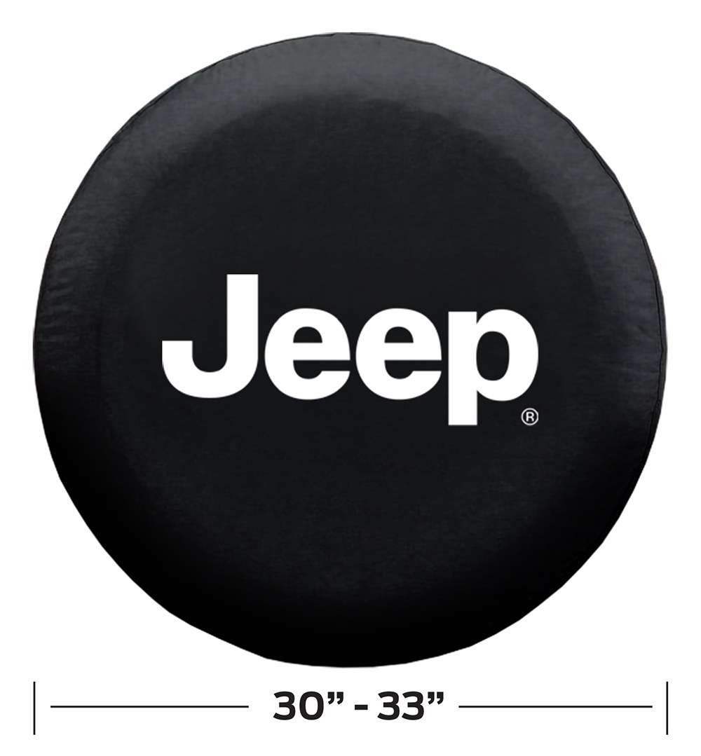 Plasticolor Spare Tire Cover, Fits 30 Inch to 33 Inch Diameter, Jeep Logo, Black, Vinyl – 000793R01