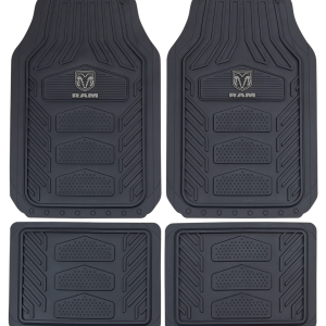 Plasticolor Floor Mat, Weatherpro, Black, Trim-To-Fit, Front 27 Inch Length X 18 Inch Width/ Rear 12-1/2 Inch Length X 18 Inch Width – 001672R25