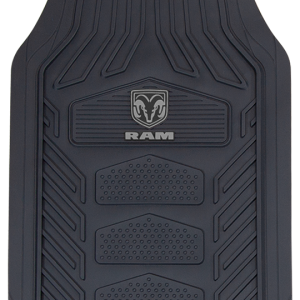 Plasticolor Floor Mat, Weatherpro, Black, Trim-To-Fit, Front 27 Inch Length X 18 Inch Width/ Rear 12-1/2 Inch Length X 18 Inch Width – 001672R25