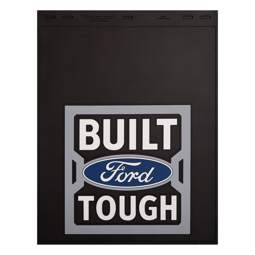 Plasticolor Mud Flap, Universal 18 Inch X 24 Inch, Set of 2, Flat, Without Logo, Black, Fiberglass Reinforced, Screw on – 001861R01