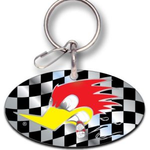 Plasticolor Key Chain, Die-Cut Key Chains with Clip, Mr. Horsepower, Black/White/Red/Yellow, Enamel – 004164R01