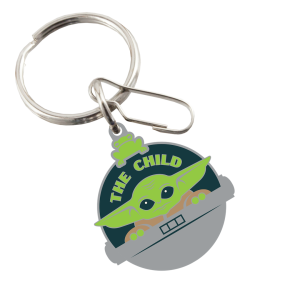 Plasticolor Key Chain, Star Wars™, The Mandalorian the Child, Green/Gray, Metal and Enamel, With Split Ring and Clip – 004515R01