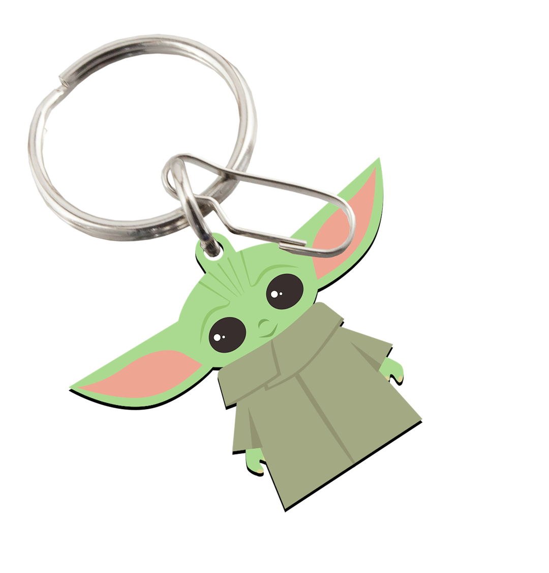 Plasticolor Key Chain, Star Wars™, Baby Yoda, Green, Vinyl, With Split Ring and Clip – 004516R01