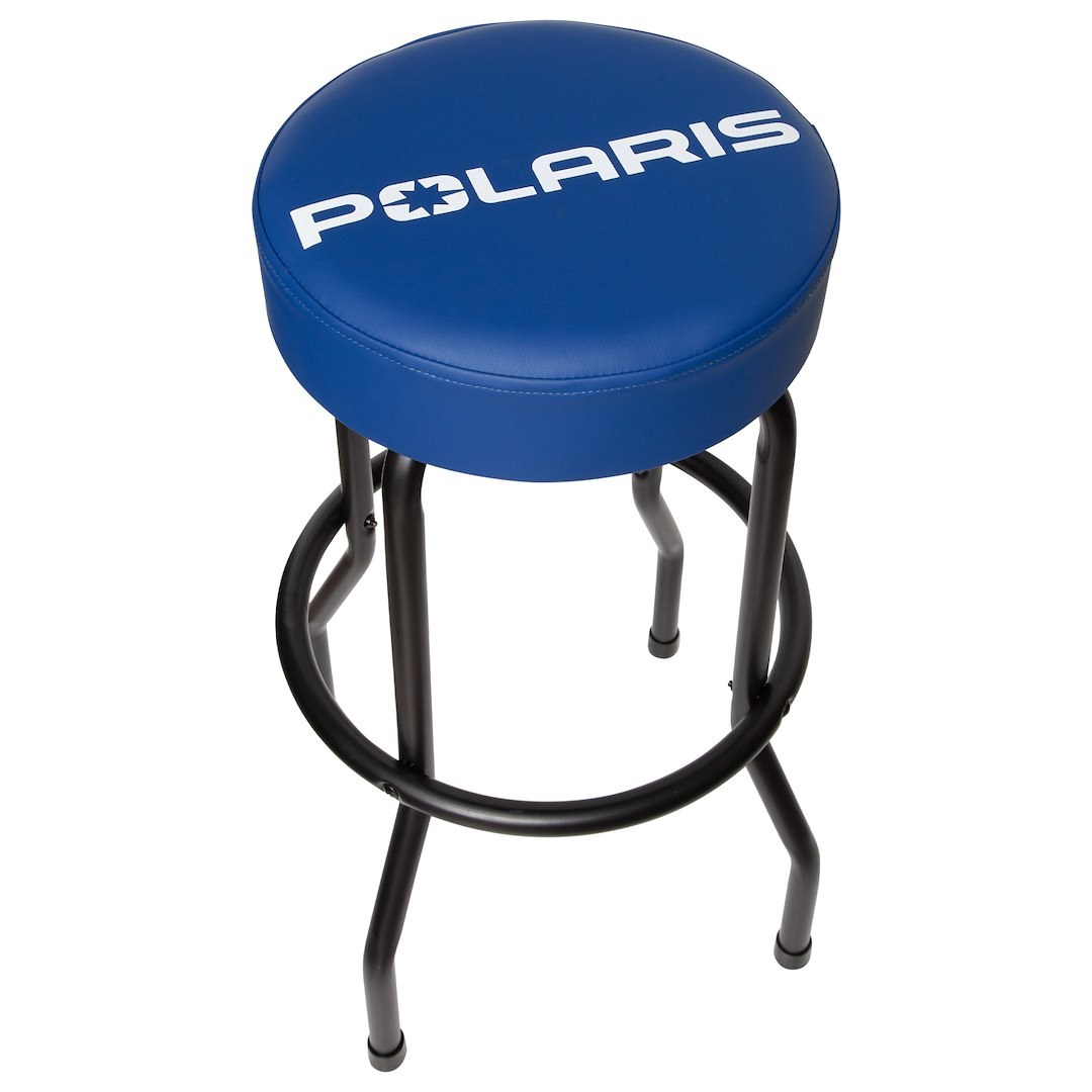 Plasticolor Stool, Round Blue Vinyl Seat, Non-Swivel, Without Back – 004812R01