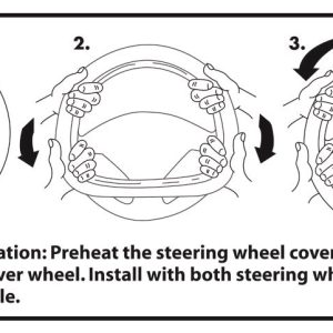 Plasticolor Steering Wheel Cover, For 14-1/2 to 15-1/2 Inch Wheels, Gray Dodge Ram Deluxe Elite Logo – 006697R25