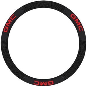 Plasticolor Steering Wheel Cover, Elite Series, Universal, Red Gmc Logo, Black, Rubber – 006730R01