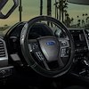Plasticolor Steering Wheel Cover, Deluxe, For 15-1/2 to 16-1/2 Inch Wheels, Ford Oval Logo with Gray Contrast Stitching, Black, Leather – 008567R01