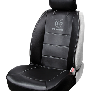 Plasticolor Seat Cover, Low Back/ Sideless, Dodge Ram Logo, Gray, Single – 008628R25