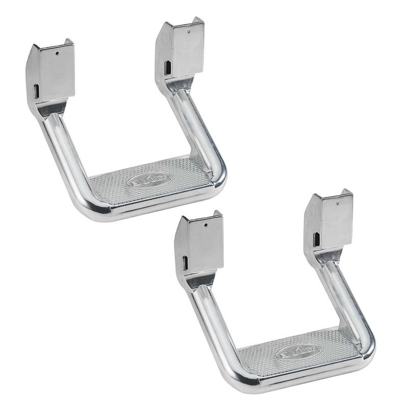 Pilot/Bully Truck Step, Cab Mount, Multi-Fit, Set of 2, Flat Step, 350 Pound Capacity, Non Extendable, Stationary, Aluminum – AS-600