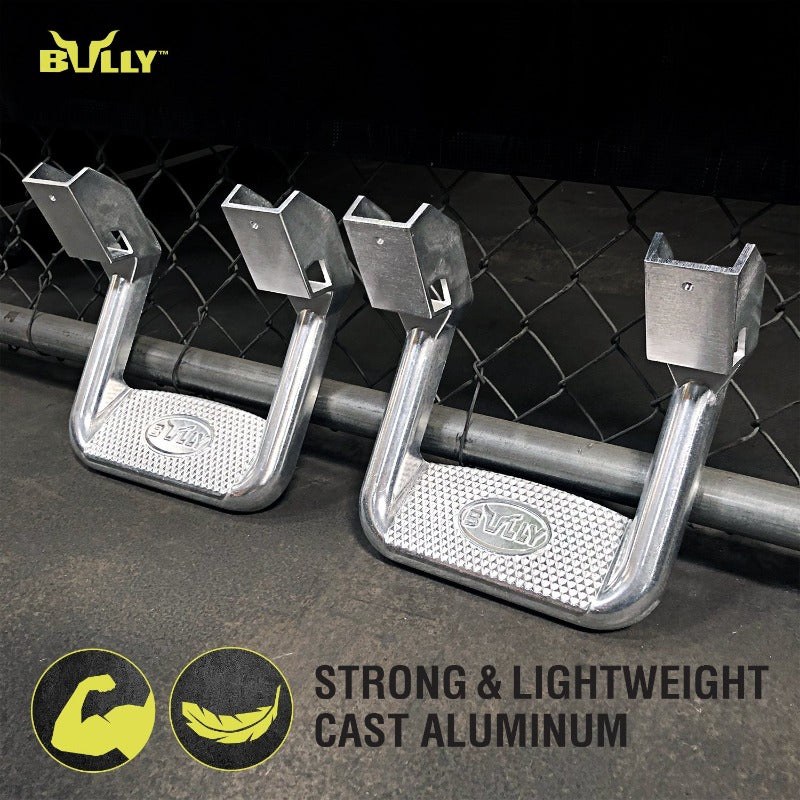 Pilot/Bully Truck Step, Cab Mount, Multi-Fit, Set of 2, Flat Step, 350 Pound Capacity, Non Extendable, Stationary, Aluminum – AS-600