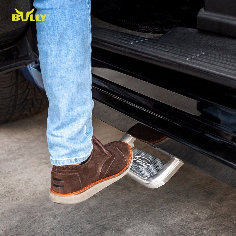 Pilot/Bully Truck Step, Cab Mount, Multi-Fit, Set of 2, Flat Step, 350 Pound Capacity, Non Extendable, Stationary, Aluminum – AS-600