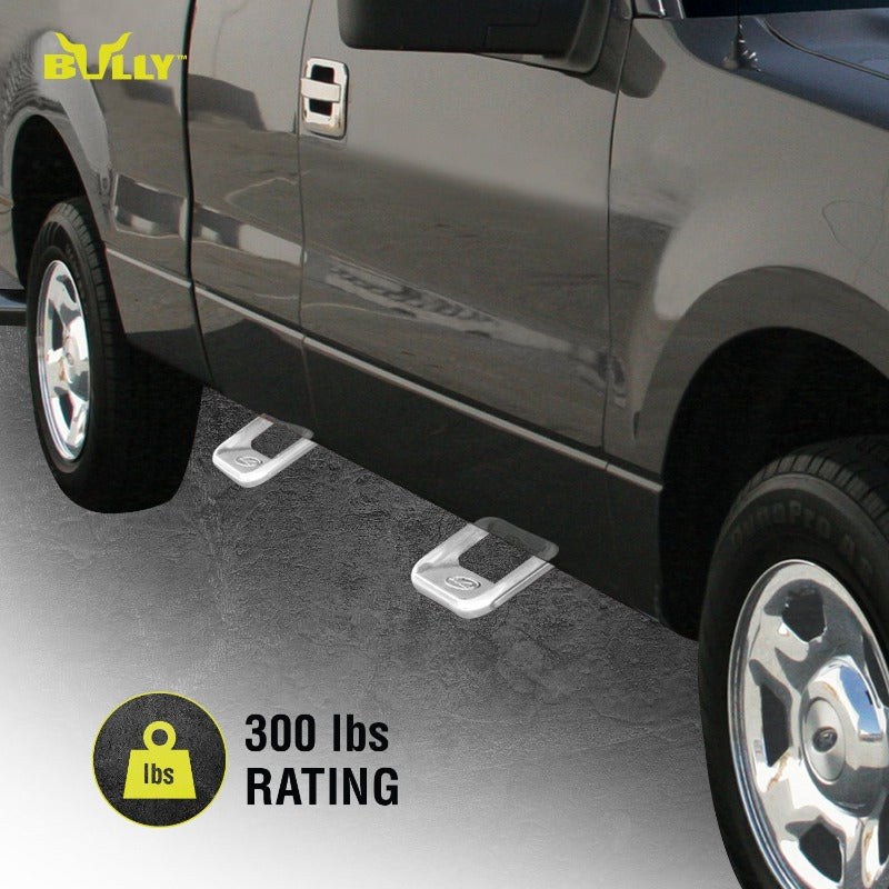 Pilot/Bully Truck Step, Cab Mount, Multi-Fit, Set of 2, Flat Step, 350 Pound Capacity, Non Extendable, Stationary, Aluminum – AS-600