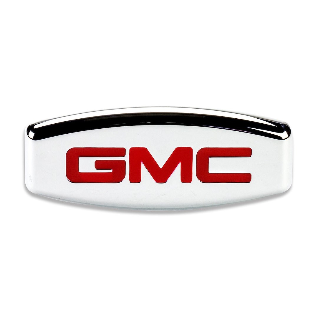 Pilot/Bully Trailer Hitch Cover, Licensed, Fits 1-1/4 and 2 Inch Receivers, Gmc Logo, Chrome Plated/Red, ABS Plastic – CR-004A