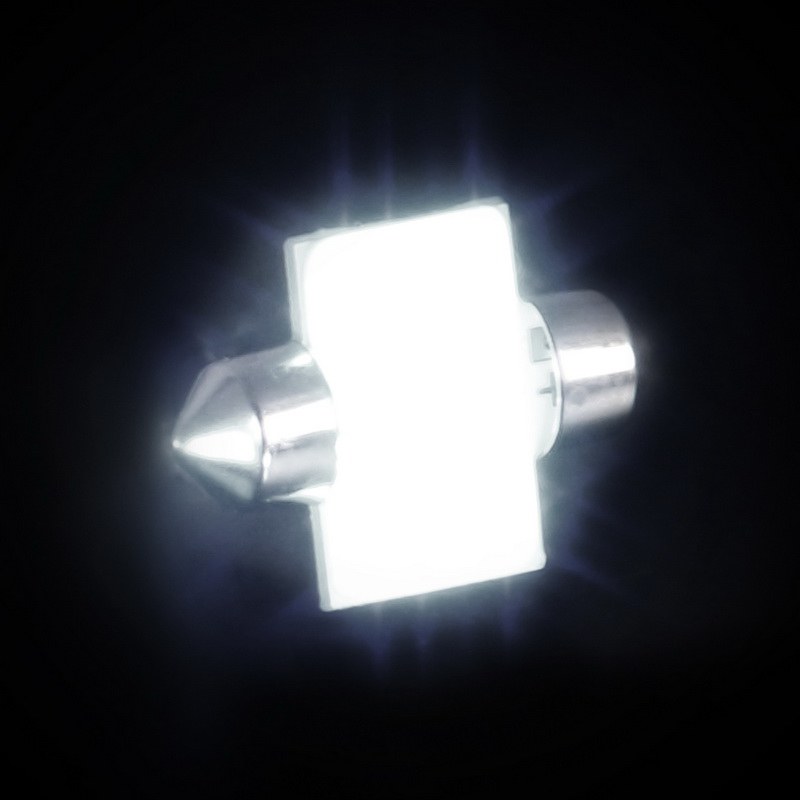 Pilot/Bully Dome Light Bulb – LED, COB (chip on Board) Series, 3175/ DE3175/ 3022/ DE3022 LED (3175 Festoon 31MM Base), Arctic White – ILC-3175AW
