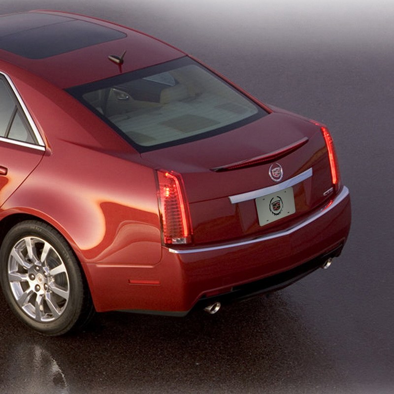 Pilot/Bully License Plate, 3D Series, Cadillac Logo, Chrome Plated, Stainless Steel – LP-051