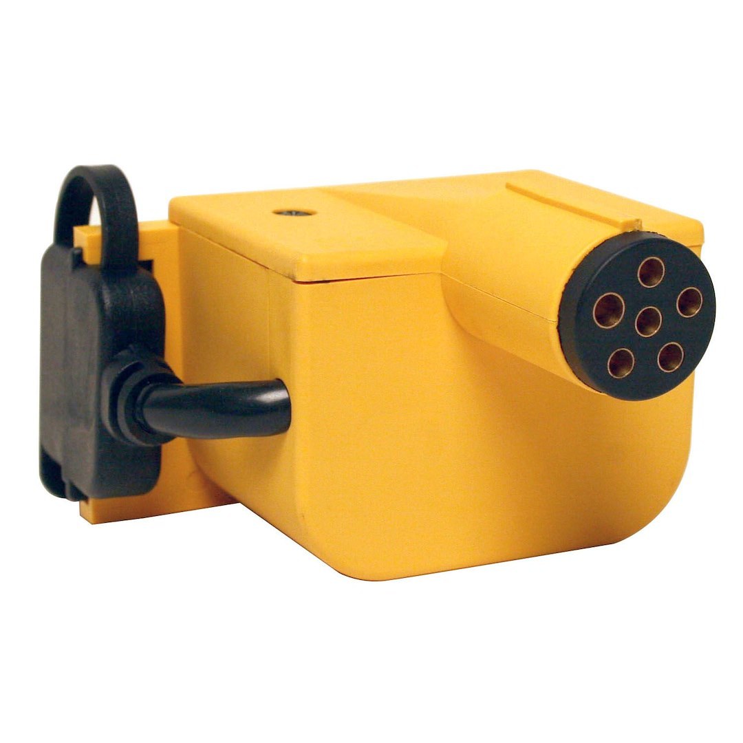 Pilot/Bully Trailer Wiring Connector Adapter, 6-WAY Pin to 4 FLAT/5 Flat/ Two 12 Volt Power Outlets – TC-129
