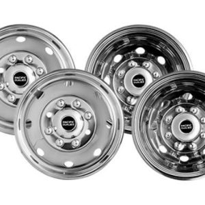 Pacific Dual Wheel Simulator, Fits 16 Inch – 8 Lug, 8 Vent Holes Wheel, Polished, Stainless Steel, Set of 4 – 34-1608A