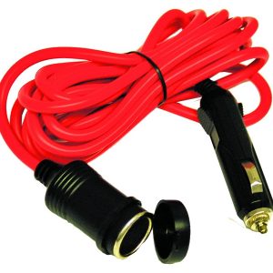 Prime Prodct Cigarette Lighter Extension Cord, 10 Foot Length, 18 Gauge, Cigarette Lighter Plug and 12 Volt Receptacle Ends, 5 Amp, Black – 08-0919
