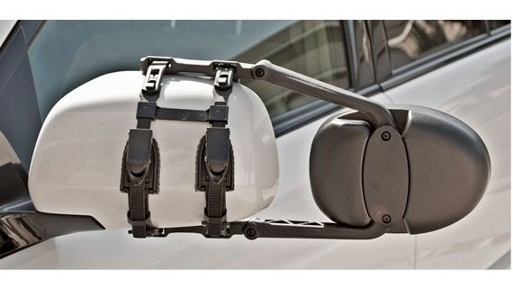 Prime Prodct Exterior Towing Mirror, Dual Head Xlr Ratchet Clip-On, Manual, Black – 30-0083