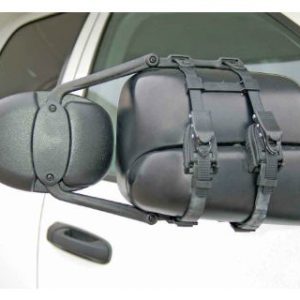 Prime Prodct Exterior Towing Mirror, Dual Head Xlr Ratchet Clip-On, Manual, Black – 30-0083