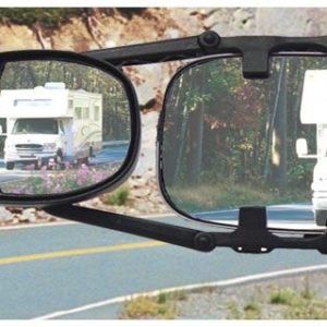 Prime Prodct Exterior Towing Mirror, Dual Head Xlr Ratchet Clip-On, Manual, Black – 30-0083