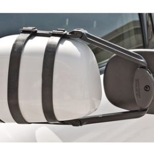 Prime Prodct Exterior Towing Mirror, Extra Large Clip-On, OEM Mirrors with Adjustable Rubber Straps, Extends 11-1/2 Inch, Manual – 30-0096