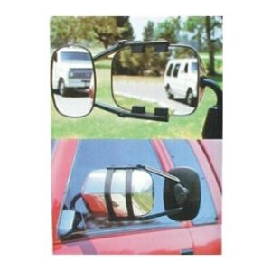Prime Prodct Exterior Towing Mirror, Extra Large Clip-On, OEM Mirrors with Adjustable Rubber Straps, Extends 11-1/2 Inch, Manual – 30-0096