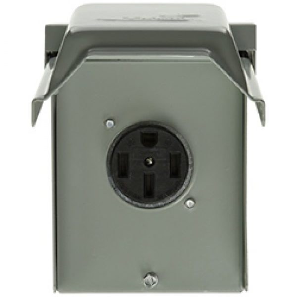 Parallax Pwr Receptacle, 120/240 Volt/ 50 Amp, Non Ground Fault Interrupter – U054P