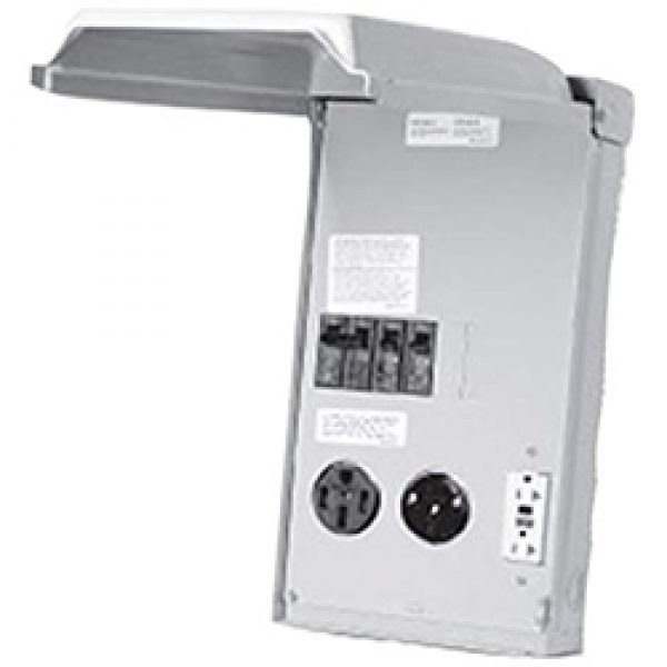 Parallax Pwr Receptacle, Outdoor/ Indoor Use, 120/ 240 Volt AC Power, With 20 Amps Ground Fault Interrupter, 50/30 Amp Dual Receptacle – U075CTL010
