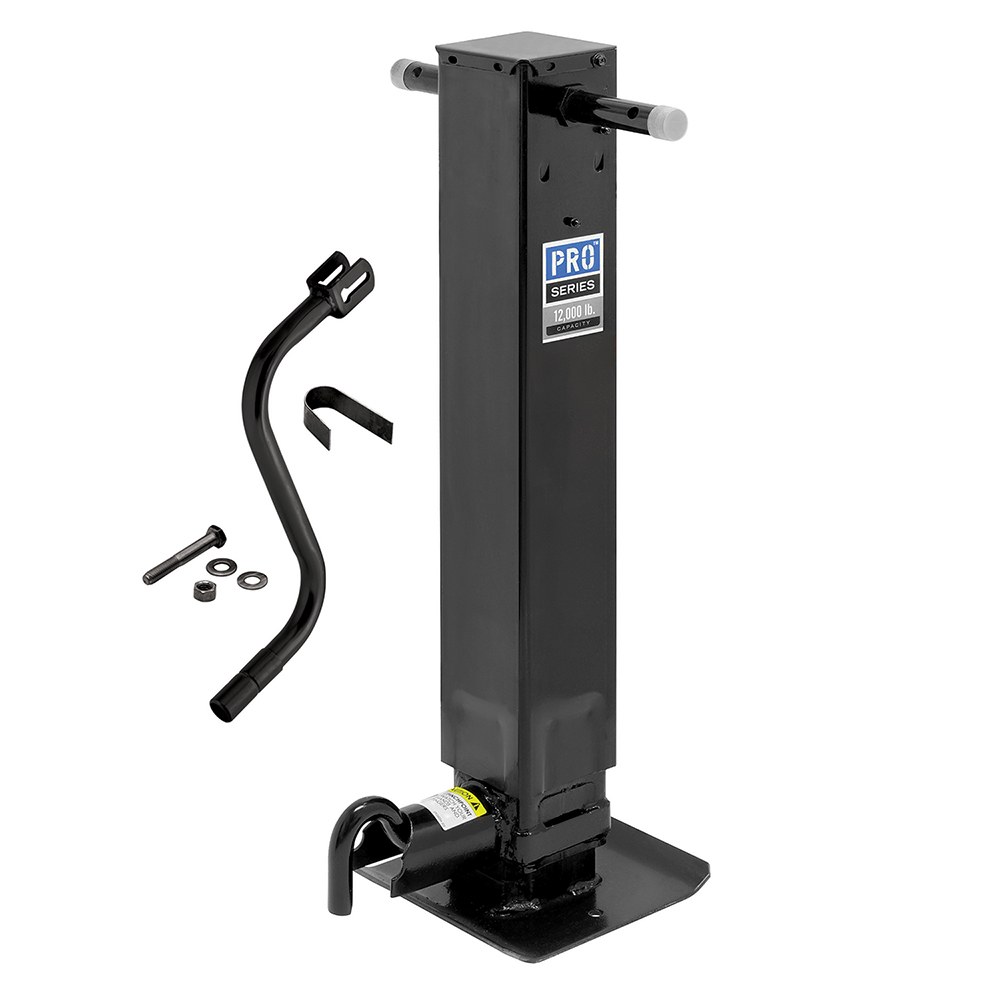 Pro Series Trailer Tongue Jack, Sidewind, Manual Square Tube Trailer Jack, 12000 Pound Capacity, 28.25 to 54-1/4 Inch High, Painted – 1400980376
