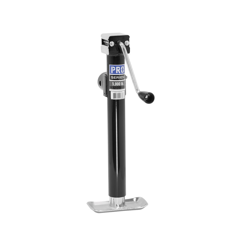 Pro Series Trailer Tongue Jack, Sidewind, Manual Trailer Jack – Tubular Swivel, 5000 Pound Capacity, 15.5 to 30-1/2 Inch High, Painted – 1401440303