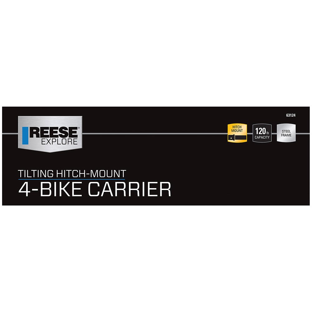 Pro Series Bike Rack, Eclipse, 2 Inch Receiver Hitch Mount, Holds 4 Bikes, Up to 120 Pound Weight Capacity, Bike Frame Clamp, Without Lock – 63124