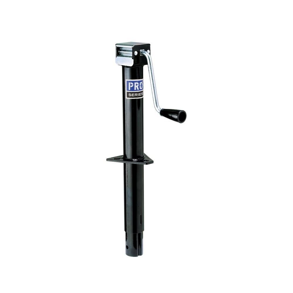 Pro Series Trailer Tongue Jack, Sidewind, Manual A-Frame Trailer Jack, 2000 Pound Capacity, 9 to 23 Inch High, Painted, Black, Steel – RV20000103