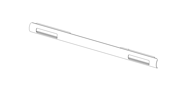 Public Safty Bumper Push Bar Top Channel Cover, For Use with Go Rhino Lr Series Bumper Push Bar – 2L72-M1B
