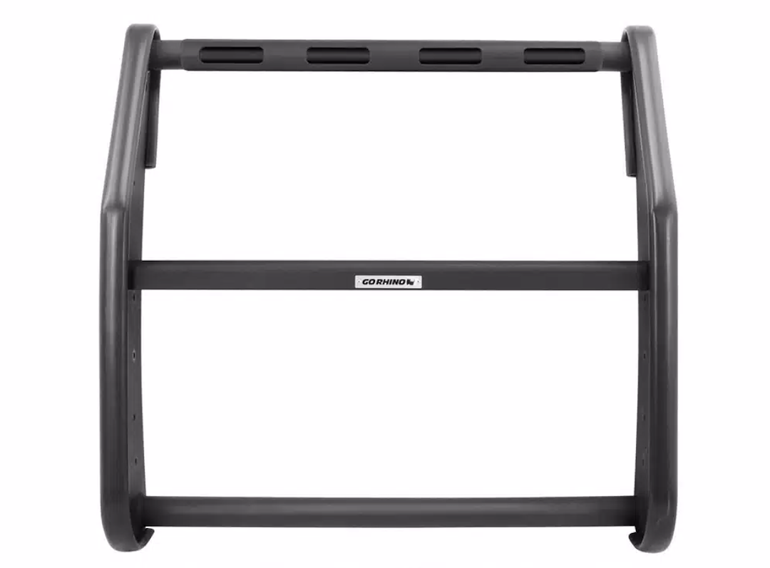 Public Safty Bumper Push Bar, Lr Series, Textured, Black, Aluminum, 2 Inch Diameter Top Bar/ 3 Inch Diameter Bottom Bar – 5165A-4L71