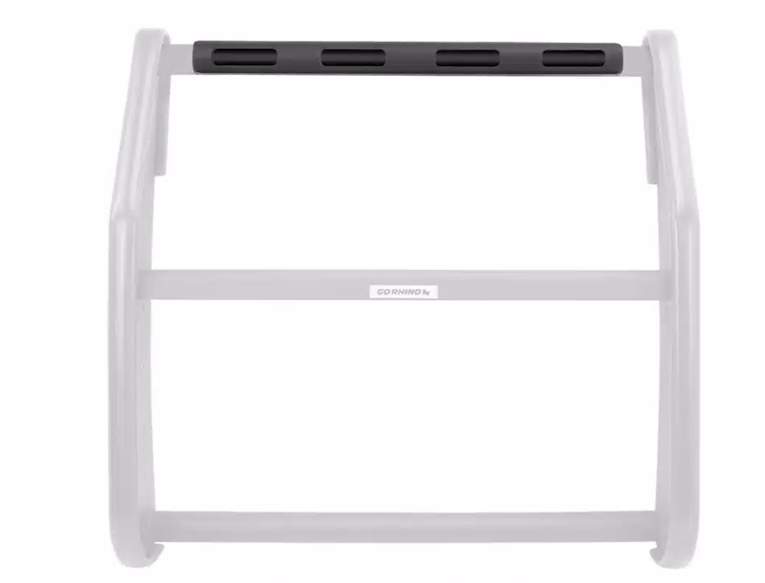 Public Safty Bumper Push Bar, Lr Series, Textured, Black, Aluminum, 2 Inch Diameter Top Bar/ 3 Inch Diameter Bottom Bar – 5165A-4L71
